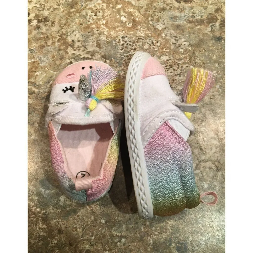 Bundle Sale 3 for $15 | Size infant 2 | Unicorn slip-on Baby Shoes